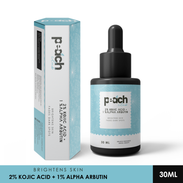 2% Kojic Acid Face Serum With 1% Alpha Arbutin | Controls Melanin Production | Anti - pigmentation Face Serum for Men & Women | Dark Spots Removal - 30ml (Pack of 1)