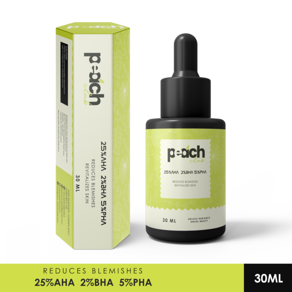 AHA 25% + BHA 2% + PHA 5% Peeling Solution for Face | Deeply Exfoliate and Gives Glow to Skin | Evens the Skin Tone | Exfoliating Serum - 30ml (Pack of 1)