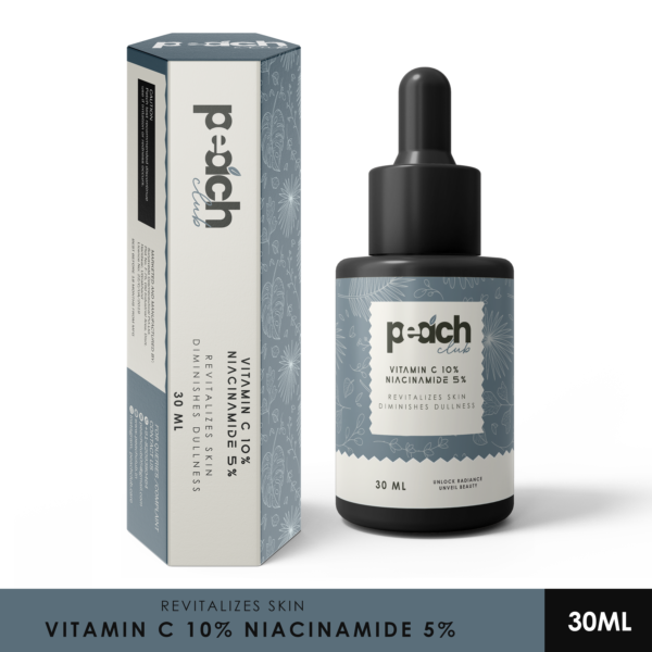 10% Vitamin C and 5% Niacinamide Face Serum for Clear Glowing Skin | Reduces Dullness and Dark Spots |  Hydrates & Repairs Skin with Vit B3 | for Men & Women - 30ml (Pack of 1)